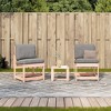 vidaXL Patio Lounge Set - 3 Piece Garden Furniture - Solid Douglas Wood - Outdoor/Deck/Backyard - 3 of 4