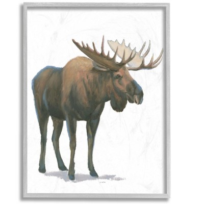 Stupell Industries Minimal Northern Moose Wild Woodland Animal