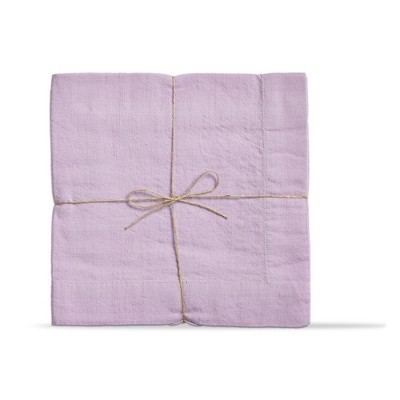 TAG Threads Slub Cotton Machine Washable Napkin Set of 4  Lavendar