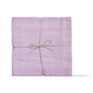 TAG Threads Slub Cotton Machine Washable Napkin Set of 4  Lavendar - 1 of 3