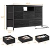 Dresser Tv Stand with 8 Drawers for 55" Tv Stand with Led Lights & Power Outlets - image 3 of 4