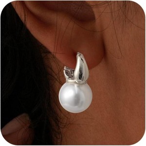 Christmas Gifts Pearl Earrings for Women, Dainty Quality Dangle Earrings Wedding Jewelry for Women Gifts - 1 of 4