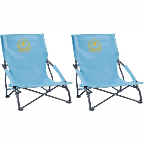 Maui And Sons Comfort Sling Back Bag Beach Camping Picnic Chair Lite Blue :  Target