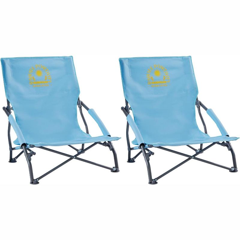 Maui and Sons Comfort Sling Back Bag Beach Camping Picnic Chair Lite Blue, 1 of 8