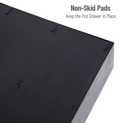 Black Plastic Coffee Pod Organizer with 2 Drawers
