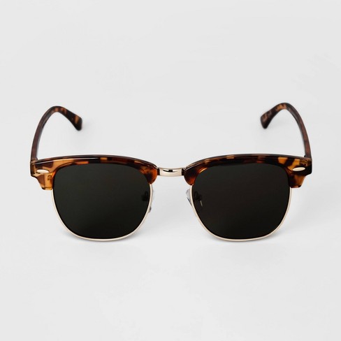 Men's Retro Browline Sunglasses - Goodfellow & Co™ Brown