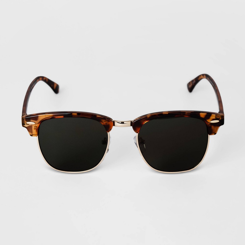 Photos - Sunglasses Men's Retro Browline  - Goodfellow & Co™ Brown
