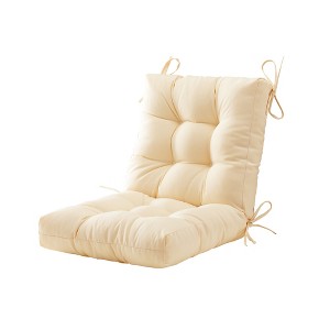 BLISSWALK Outdoor Chair Cushions,40"x20"x4",Low BackTufted Thick Outdoor Wicker Lawn Seat Cushion with Ties for Patio Furniture - 1 of 4