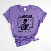 Simply Sage Market Wait Until It's Quiet Apple Short Sleeve Tee - M - Grape - 2 of 4