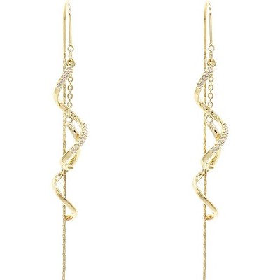 Sonateomber Gold Long Chain Threader Earrings for Women - Fashion Statement Drop Dangle Thread Earrings Jewelry Gift