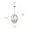 Kichler Lighting Winslow 3 - Light Chandelier in  Natural Brass - 2 of 4