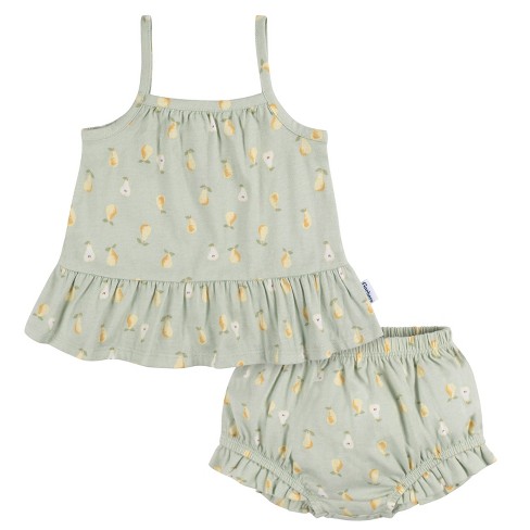 Gerber Baby Girls' Top And Diaper Cover Set - Pears - 0-3 Months - 2 ...