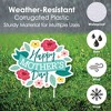 Big Dot of Happiness Colorful Floral Happy Mother's Day - Yard Sign and Outdoor Lawn Decorations - We Love Mom Party Yard Signs - Set of 8 - 3 of 4