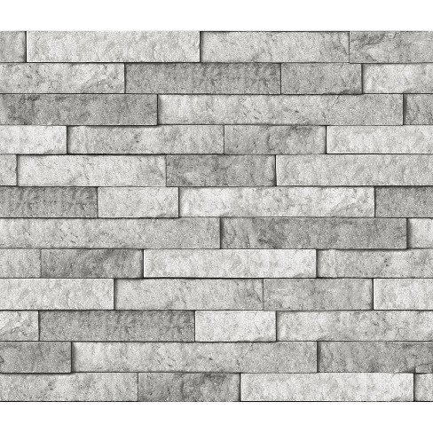 Brewster Stone Peel & Stick Wallpaper Backsplash Gray - image 1 of 3