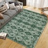Washable Neutral Area Rugs Vintage Floral Retro Boho Geometric Carpet for Living Room Bedroom Dining Room Nursery Kids Room Hallway Entryway - 4 of 4