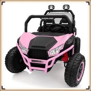 Garvee 24V 2-Seater Ride-On UTV for Kids, 400W Electric Car with Remote, LED Lights, Music, Metal Frame, Four-Wheel Suspension - 1 of 4