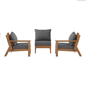 WestinTrends Avalon Outdoor Patio HDPE Sectional Sofa with Patio Cushions - 1 of 4
