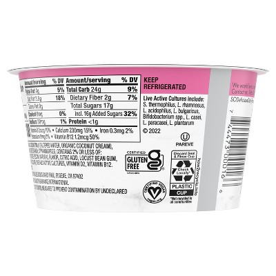 So Delicious Dairy Free Strawberry Banana Coconut Milk Yogurt - 5.3oz Cup_5