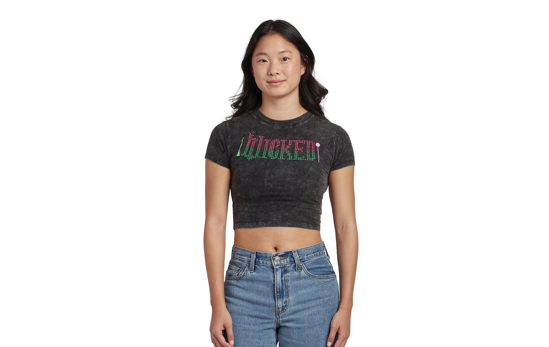 Wicked Part 1 Two-Tone Movie Logo Women's Crew Neck Short Sleeve T-shirt