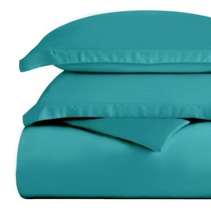 Premium Cotton 300 Thread Count Solid Duvet Cover Set by Blue Nile Mills - 1 of 4