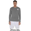 Wellesley College Adult Sport Long Sleeve Left Chest Logo, Athletic Heather - image 3 of 4