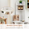 Tangkula Set Of 2 6-Tier Corner Shelf 63" Tall Corner Bookshelf w/ 2 USB Ports & Charging - 3 of 4