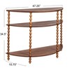 3-Tier Curved Accent Table with Beveled Shelves and Doweled Legs - 2 of 4