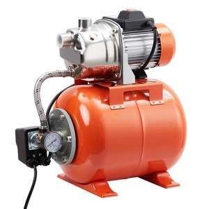 Shallow Well Pump With Pressure Tank, Maximum Head 130FT, 115V Stainless Steel Irrigation Jet Pump, Automatic Water Booster System for Home - 1 of 4