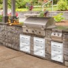 Outdoor Kitchen Drawers,14" W x 20.5" H x 23"D Stainless Steel Flush Mount BBQ Drawers with Chrome, Built-In Drawer Flush Mount for Outdoor,3-Layer - 2 of 4