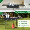 Karl Home 3 Burner High Pressure Propane Outdoor Stove with Removable Side Shelves and Windscreen - 3 of 4