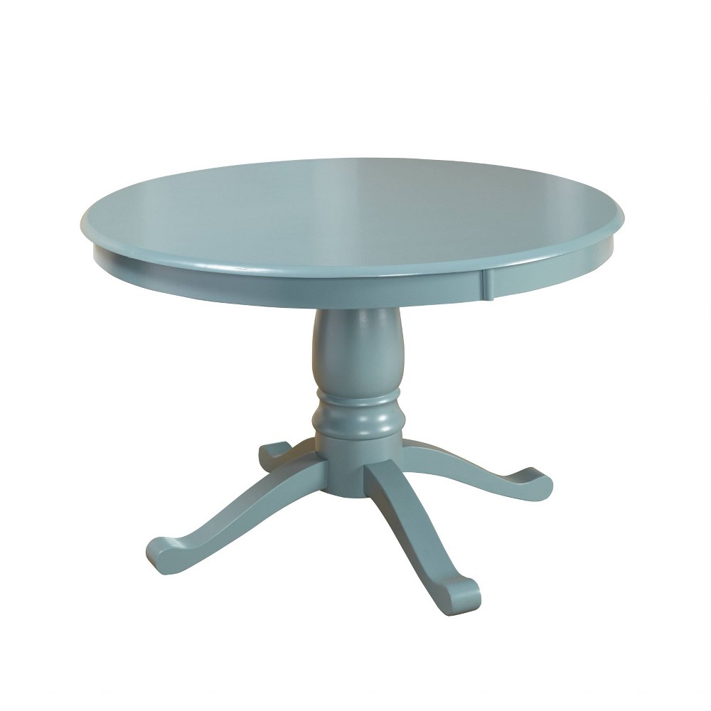 Photos - Dining Table Alexa Pedestal  Blue - Buylateral: 29.5" Height, MDF Top, Rubb