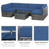 Rbied 7-Piece Wicker Outdoor Sofa Sectional Set Conversation Sets with Cushions - 4 of 4