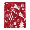 Greenland Home Fashions Peppermint Party Throw, 50"x60", Festive Jacquard Quilt, 100% Polyester, Machine Washable Holiday Accent - 3 of 4