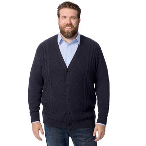 KingSize Shoreman's Cardigan Cable Knit Sweater - 1 of 4