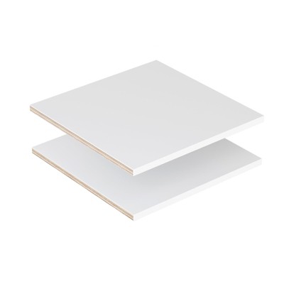 2 Pack  14" Wide Modular Closet Shelves, Corner Board