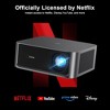 2500 ANSI Lumen Official Netflix Licensed 4K UHD Smart Projector, HAPPRUN Home Theater with Dolby Audio - 3 of 4