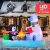 Joyfy 6 FT Christmas Inflatable Decoration, Polar Bear & Penguin with Campfire Inflatable with Built-in LEDs for Xmas Party Outdoor Lawn Garden Décor - 4 of 4