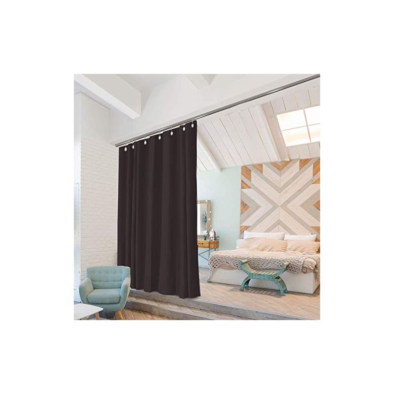 Room/Dividers/Now Ceiling Track Room Divider Kit - Large A Dark Chocolate, 1 of 4