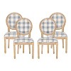 GDFStudio Newman Traditional Upholstered Rubberwood Dining Chairs (Set of 4) - 2 of 4