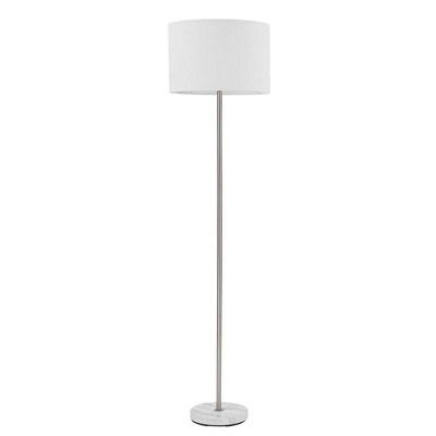 60" Versailles Floor Lamp with Faux Marble Accent Brushed Nickel - Globe Electric