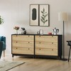 DOMETOUR 3-Drawers Storage Cabinet Rope Woven Drawer (Set of 2) for Bedroom Living Room Dining Room Hallways - 2 of 4
