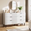 Homhougo Drawer Dresser with Metal Handles, Wooden Storage Cabinet for Bedroom, Closet, Hallway - 3 of 4