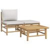 Lounge Set with Light Gray Cushions BamboovidaXL - 2 of 4