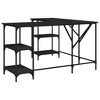 vidaXL Desk Black 54.7 in.x54.7 in.x29.5 in. Engineered Wood - 2 of 4