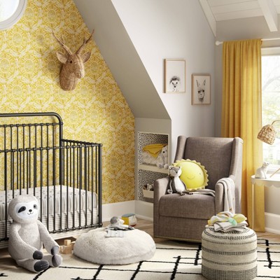 Gray best sale baby room