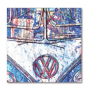 Courtside Market Drizzle Volkswagon Bus Gallery-Wrapped Canvas - 1 of 4