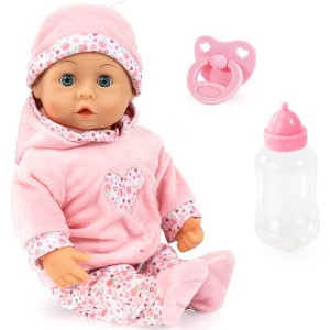 Bayer Design: First Words Baby - Pink Hearts Hoodie Outfit, 15