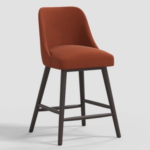 Geller Counter Height Barstool Velvet - Threshold™ - 1 of 4