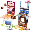 Joyfy 28 Packs Fun Valentine’s Day Sports Game Card and Erasers for Kids Party Favor, Valentine’s Greeting Cards, Classroom Exchange Prizes Gift - 2 of 4