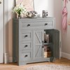 Storage Cabinet with 2 Doors and 4 Drawers, Kitchen Pantry, Floor Cupboard - 4 of 4